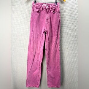 PacSun Womens Jeans Size 23 Pink 90s Boyfriend Hi Rise Relaxed Summer Barbiecore